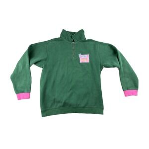 Staycoolnyc Sweatshirt Men S Green 1/4 Zip Stay Cool Streetwear Skate Hip Hop